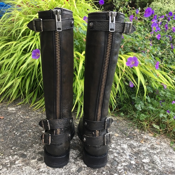 Frye Tall Veronica Black Back Zipper - Picture 5 of 8